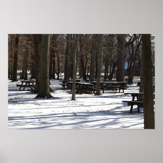 Póster de nieve en el parque (Frente)