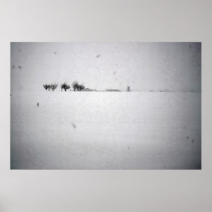 Póster de nieve minimalista