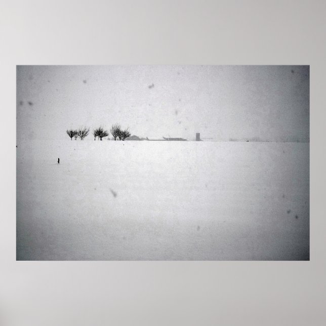 Póster de nieve minimalista (Frente)