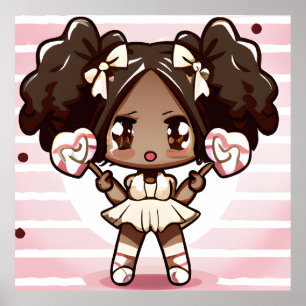 PÓSTER DE NIÑA AFRO DULCE