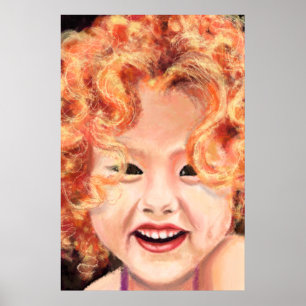 Póster de niña pelirroja - Pintura original