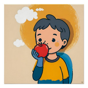 Poster De Niños Y Manzanas