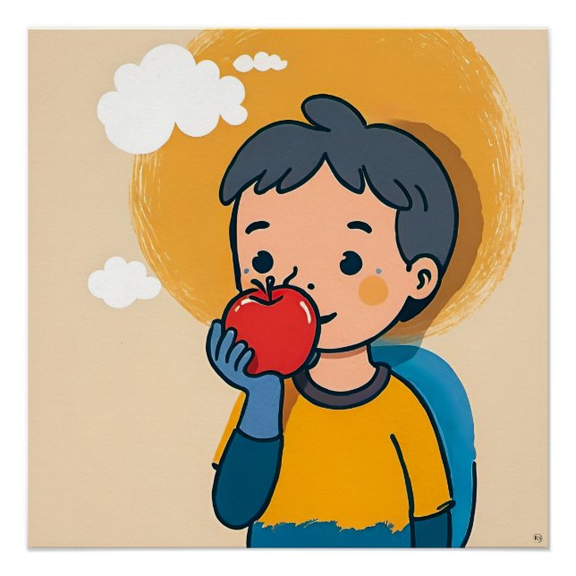 Poster De Niños Y Manzanas (Anverso)