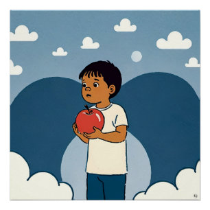 Poster De Niños Y Manzanas