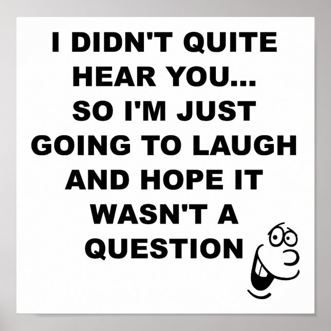 Póster de No Escuché la Risa Divertida (Frente)