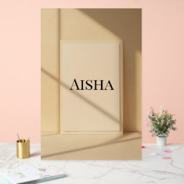 Póster de nombre elegante Aisha – Tipografía perso