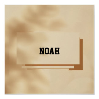 Póster de nombre minimalista de Noah – Impresión m