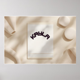 Póster de nombre minimalista estético de Kayla – P