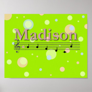 Póster de nombre musical de Madison para habitació