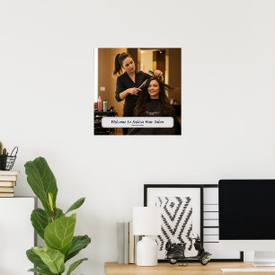 Póster de nombre personalizado para salón de belle