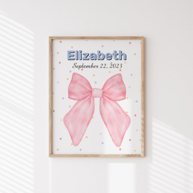 Poster de nombres personalizados de plegado rosado (Subido por el creador)