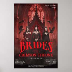 Póster de Novias Vampiro Góticas Trono Carmesí