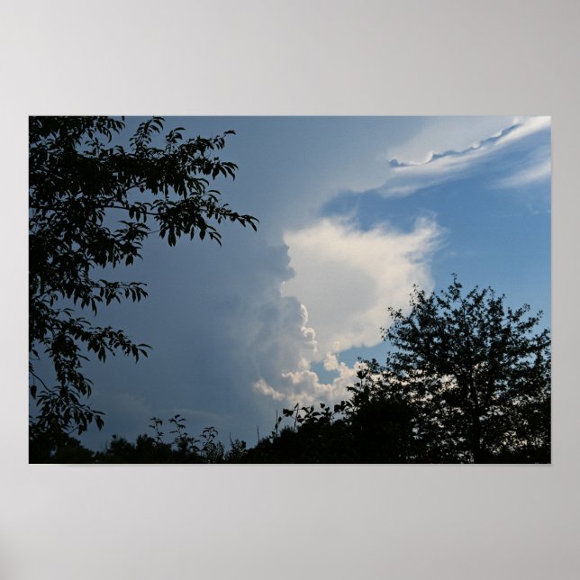 Póster de Nubes y Árboles (Frente)