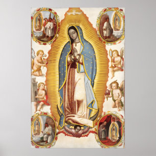 Póster de Nuestra Señora de Guadalupe Arte Católic
