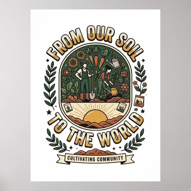 Póster De Nuestro Suelo Al Mundo (Frente)
