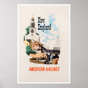 Póster de Nueva Inglaterra Bern Hill Arte Viajes A