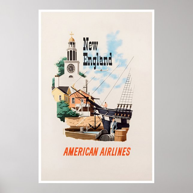 Póster de Nueva Inglaterra Bern Hill Arte Viajes A (Frente)