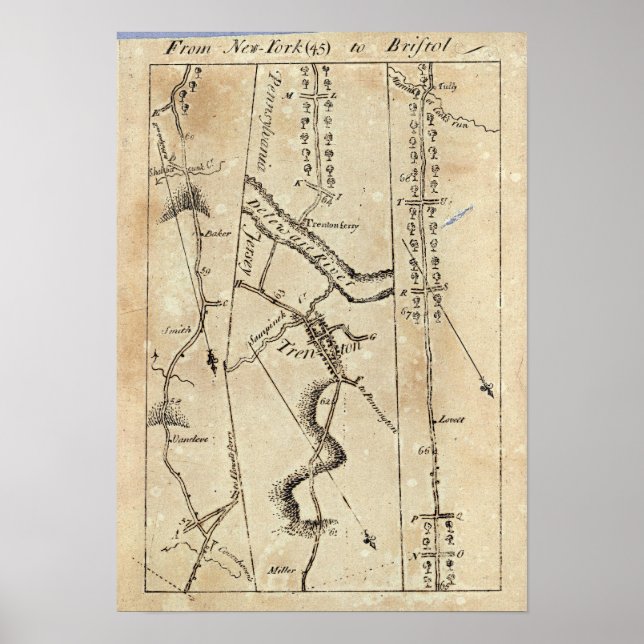Póster De Nueva York a Bristol 45 (Frente)
