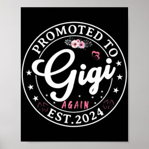 Póster De nuevo a Gigi Est 2024 Anuncio de embarazo 