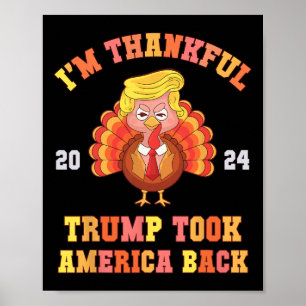 Póster De nuevo, estoy agradecido de que Trump se haya ll