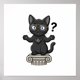 Póster de oficina de la ley del gato negro de la D