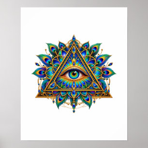 Póster de Ojo Chevron Zafiro