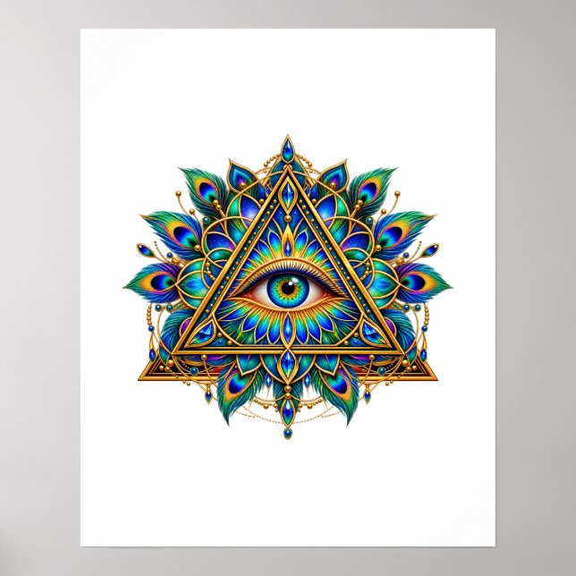 Póster de Ojo Chevron Zafiro (Frente)