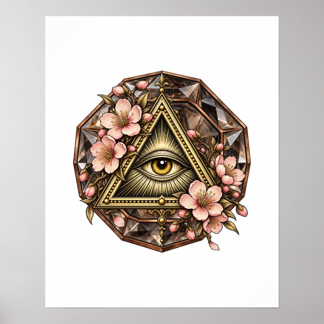 Póster de Ojo de Flor de Cerezo (Frente)