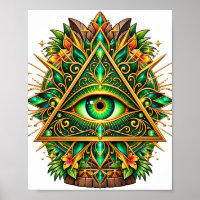 Póster de Ojo de Latón Verde