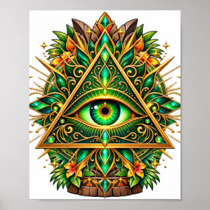 Póster de Ojo de Latón Verde