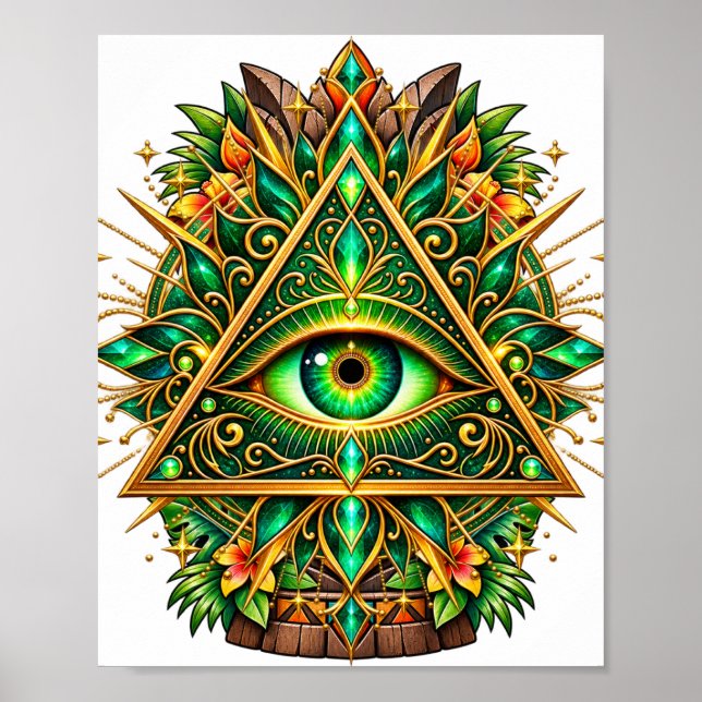 Póster de Ojo de Latón Verde (Frente)