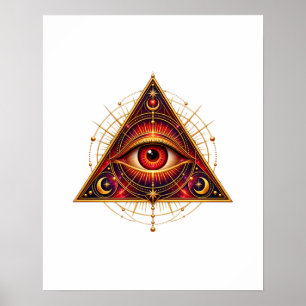 Póster de Ojo Guardián Carmesí