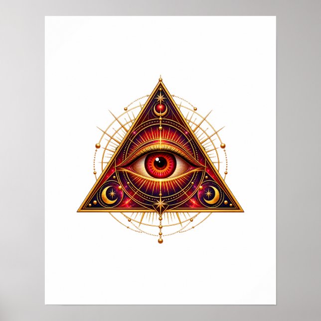 Póster de Ojo Guardián Carmesí (Frente)