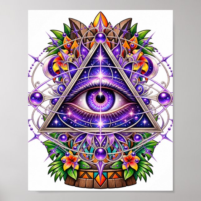 Póster de Ojo Lunar Violeta (Frente)