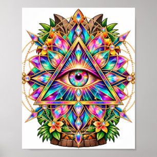 Póster de Ojo Mandala Caleidoscopio