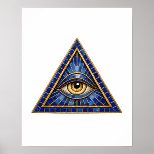 Póster de Ojo Mosaico de Cobalto
