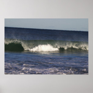 Póster de olas del océano