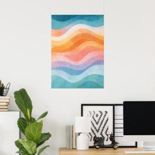 Póster de onda minimalista moderna • Abstracto neu
