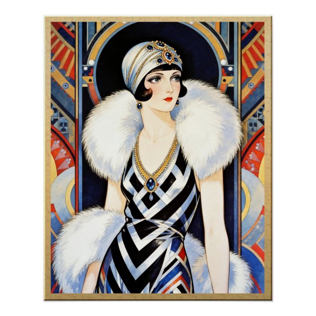 Póster de Opulencia Art Déco (Anverso)