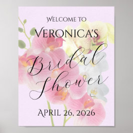 Póster de orquídea pastel
