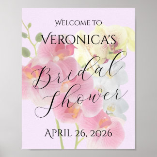 Póster de orquídea pastel