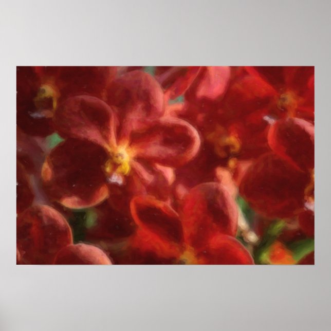 Póster de orquídea tropical hawaiana (Frente)