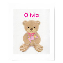 Póster de osito de peluche personalizado para la h