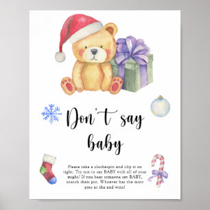 Póster de Oso de Invierno - No digas bebé