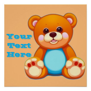 Póster de oso de peluche
