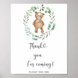 Póster de oso \ Gracias por venir