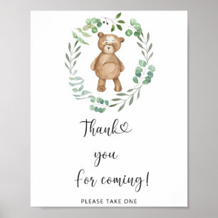 Póster de oso \ Gracias por venir