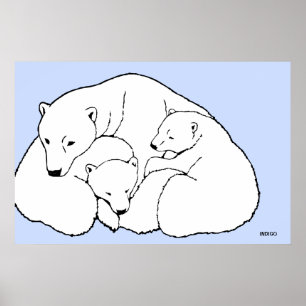 Poster de Oso Polar Imprimir decoración de hogar d