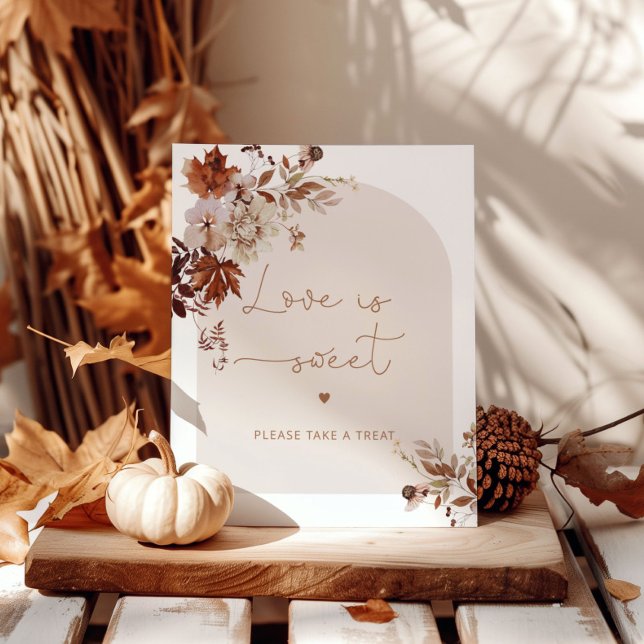Póster de otoño elegante El amor es dulce toma un  (Subido por el creador)
