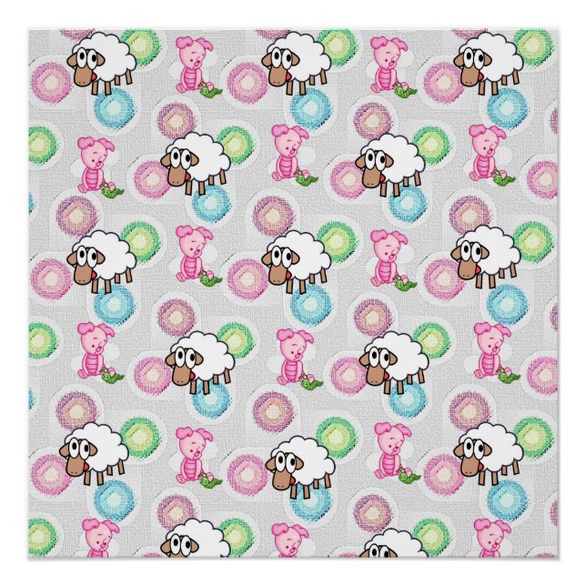 Poster de ovejas de cerdo (Anverso)